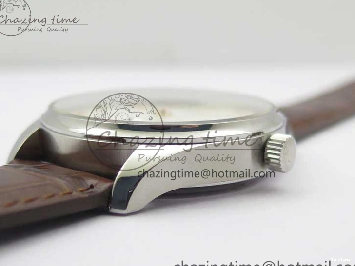 MIROTIME 0413 Original Portuguese IW358304 ZF 1:1 Best Edition SS White Dial RG Markers on Leather Strap A 7077
